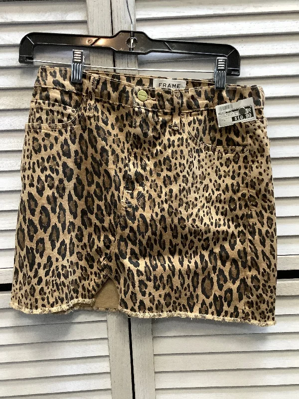 Skirt Mini & Short By Guess In Animal Print, Size: S