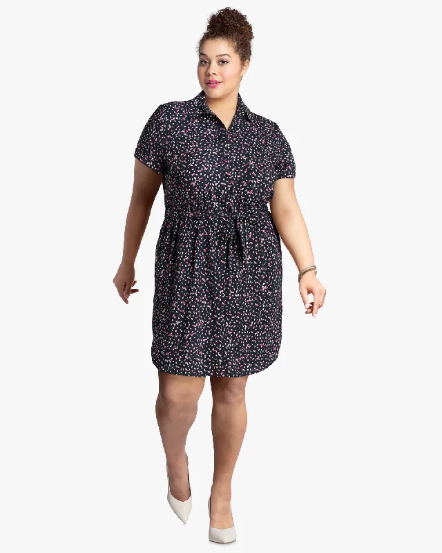 Sugarland Woven Shirt Dress | Navy / Pink